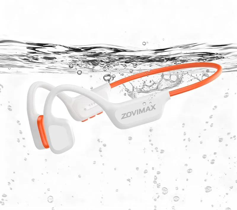 ZOVIMAX X7 MAX Swimming Headphones – White / Orange